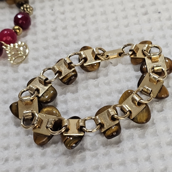 Tiger's Eye Bracelets and Pendant Bundle Set Vintage - Picture 8 of 14